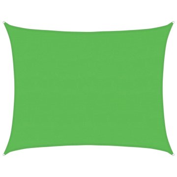 Vidaxl Senčno jadro 160 g/m² svetlo zeleno 6x7 m HDPE