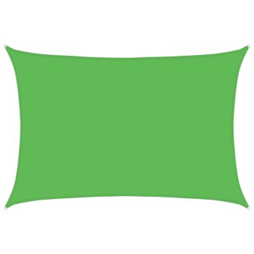 Vidaxl Senčno jadro 160 g/m² svetlo zeleno 5x6 m HDPE