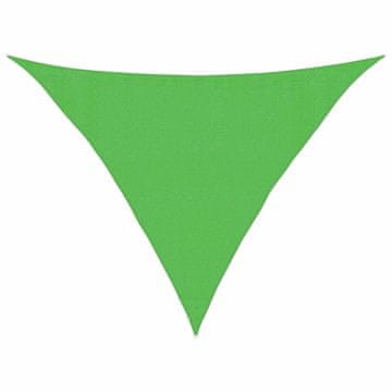 Vidaxl Senčno jadro 160 g/m² svetlo zeleno 3,5x3,5x4,9 m HDPE
