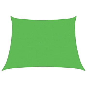 Vidaxl Senčno jadro 160 g/m² svetlo zeleno 4/5x3 m HDPE