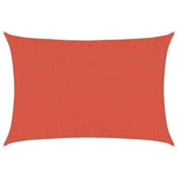 Vidaxl Senčno jadro 160 g/m² pravokotno terakota 3,5x5 m HDPE