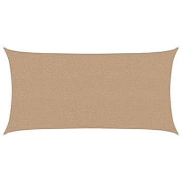 Vidaxl Senčno jadro 160 g/m² taupe 2,5x5 m HDPE