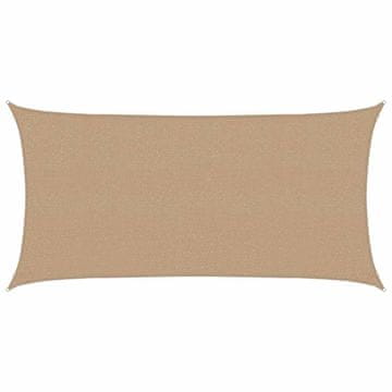 Vidaxl Senčno jadro 160 g/m² taupe 2,5x4,5 m HDPE