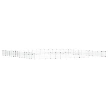 Vidaxl Ograda za hišne ljubljenčke s 60 paneli črna 525x525x35 cm jeklo