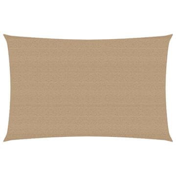 Vidaxl Senčno jadro 160 g/m² taupe 3x5 m HDPE