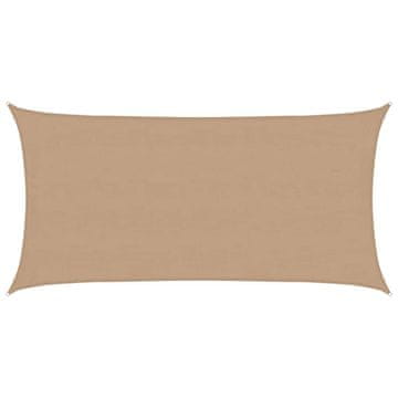Vidaxl Senčno jadro 160 g/m² taupe 4x7 m HDPE