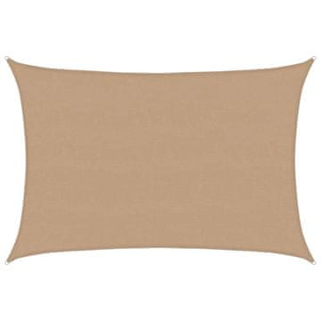 Vidaxl Senčno jadro 160 g/m² taupe 5x7 m HDPE