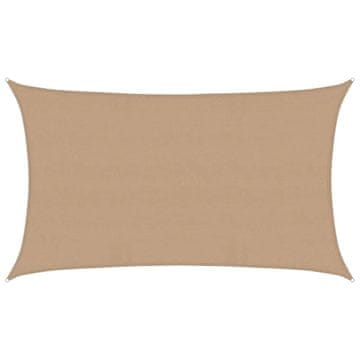Vidaxl Senčno jadro 160 g/m² taupe 5x8 m HDPE
