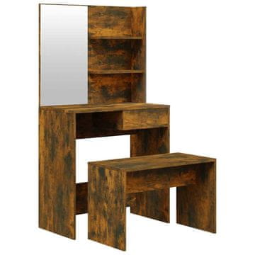 Vidaxl Toaletna mizica komplet 74,5x40x141 cm