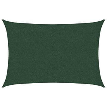 Vidaxl Senčno jadro 160 g/m² temno zeleno 2,5x3,5 m HDPE