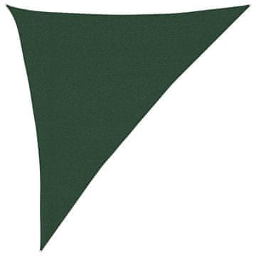 Vidaxl Senčno jadro 160 g/m² temno zeleno 3x4x5 m HDPE