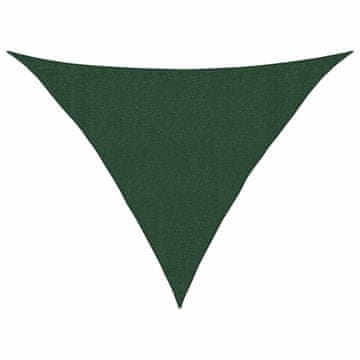 Vidaxl Senčno jadro 160 g/m² temno zeleno 3,5x3,5x4,9 m HDPE