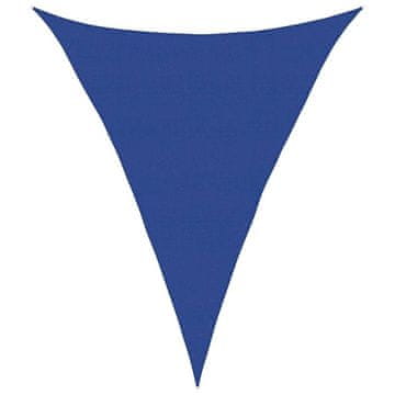 Vidaxl Senčnik jadro 160 g/m² trikotno modro 5x6x6 m HDPE