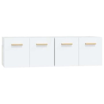 Vidaxl Stenska omarica 2 kosa bela 60x36,5x35 cm inžen. les
