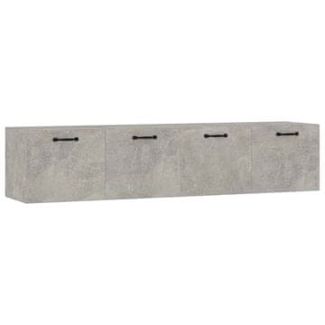 Vidaxl Stenska omarica 2 kosa betonsko siva 60x36,5x35 cm inžen. les