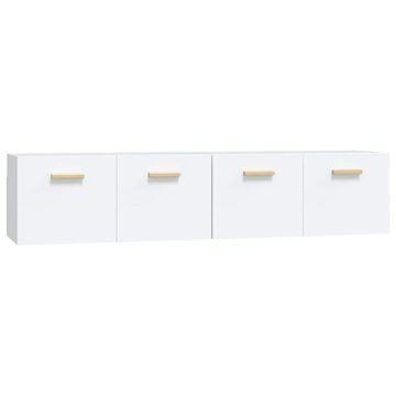 Vidaxl Stenska omarica 2 kosa bela 80x35x36,5 cm konstruiran les