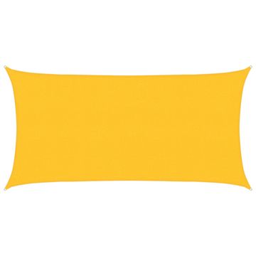 Vidaxl Senčno jadro 160 g/m² rumeno 2,5x4,5 m HDPE