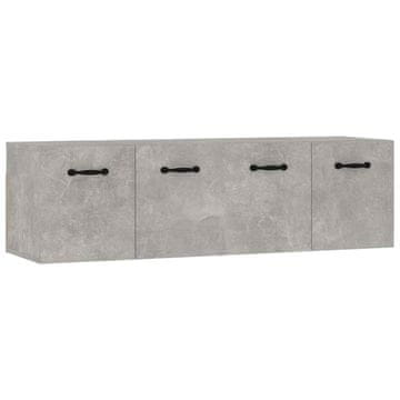 Vidaxl Stenska omarica 2 kosa betonsko siva 80x35x36,5 cm inž. les