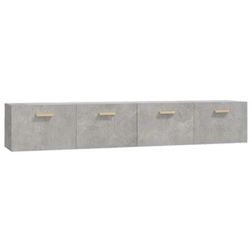 Vidaxl Stenska omarica 2kosa Betonsko siva100x36,5x35cm inženirski les