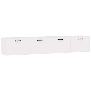 Vidaxl Stenska omarica 2 kosa bela 100x36,5x35 cm inženirski les