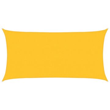 Vidaxl Senčno jadro 160 g/m² rumeno 3x6 m HDPE
