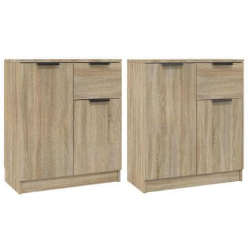 Vidaxl Komoda 2 kosa 60x30x70 cm konstruiran les