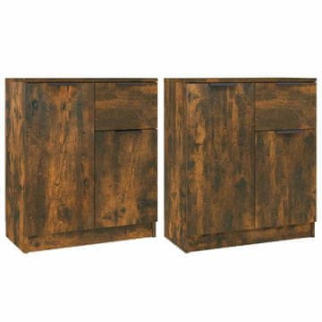 Vidaxl Komoda 2 kosa 60x30x70 cm konstruiran les