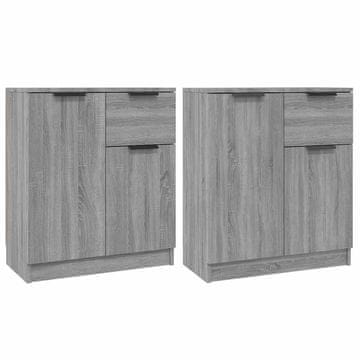 Vidaxl Komoda 2 kosa 60x30x70 cm konstruiran les