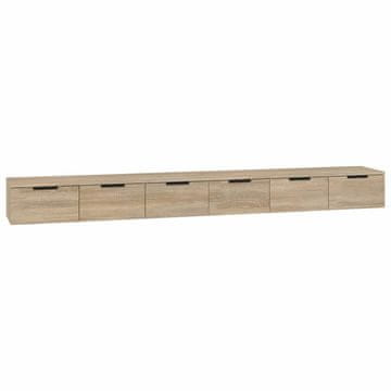Vidaxl Stenska omarica 2 kosa 102x30x20 cm inženirski les