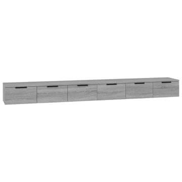 Vidaxl Stenska omarica 2 kosa 102x30x20 cm inženirski les