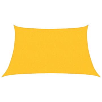 Vidaxl Senčno jadro 160 g/m² rumeno 3/4x2 m HDPE