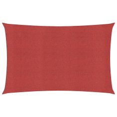 Vidaxl Senčno jadro 160 g/m² rdeče 2,5x5 m HDPE
