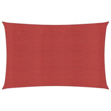 Vidaxl Senčno jadro 160 g/m² rdeče 2,5x5 m HDPE