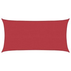 Vidaxl Senčno jadro 160 g/m² rdeče 3x6 m HDPE