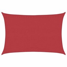 Vidaxl Senčno jadro 160 g/m² rdeče 3,5x5 m HDPE