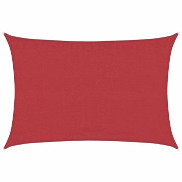 Vidaxl Senčno jadro 160 g/m² rdeče 3,5x5 m HDPE