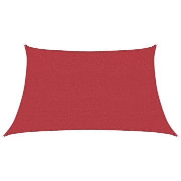 Vidaxl Senčno jadro 160 g/m² rdeče 3/4x2 m HDPE