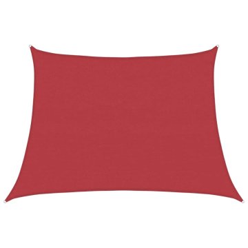 Vidaxl Senčno jadro 160 g/m² rdeče 4/5x3 m HDPE