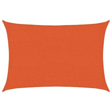 Vidaxl Senčno jadro 160 g/m² oranžno 2x2,5 m HDPE