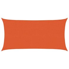 Vidaxl Senčno jadro 160 g/m² oranžno 2,5x4,5 m HDPE