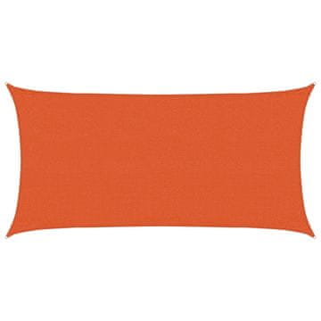 Vidaxl Senčno jadro 160 g/m² pravokotno oranžna 3x6 m HDPE