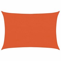 Vidaxl Senčno jadro 160 g/m² oranžno 3,5x5 m HDPE