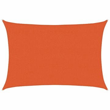 Vidaxl Senčno jadro 160 g/m² oranžno 3,5x5 m HDPE