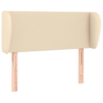 Vidaxl Vzglavje z ušesi krem 103x23x78/88 cm blago
