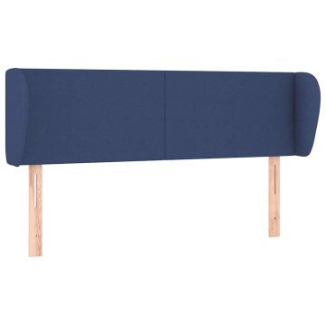 Vidaxl Vzglavje z ušesi modro 147x23x78/88 cm blago