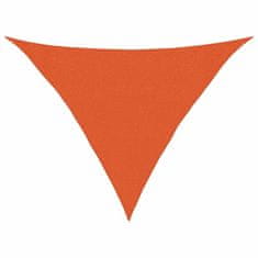 Vidaxl Senčno jadro 160 g/m² oranžno 3x3x4,2 m HDPE