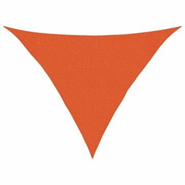 Vidaxl Senčno jadro 160 g/m² oranžno 3x3x4,2 m HDPE