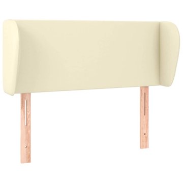 Vidaxl Vzglavje z ušesi krem 103x23x78/88 cm umetno usnje