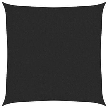 Vidaxl Senčno jadro 160 g/m² črno 3,6x3,6 m HDPE