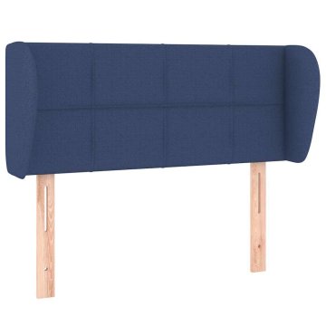 Vidaxl Vzglavje z ušesi modro 83x23x78/88 cm blago